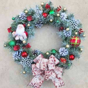 Festive Santa Party Christmas Wreath